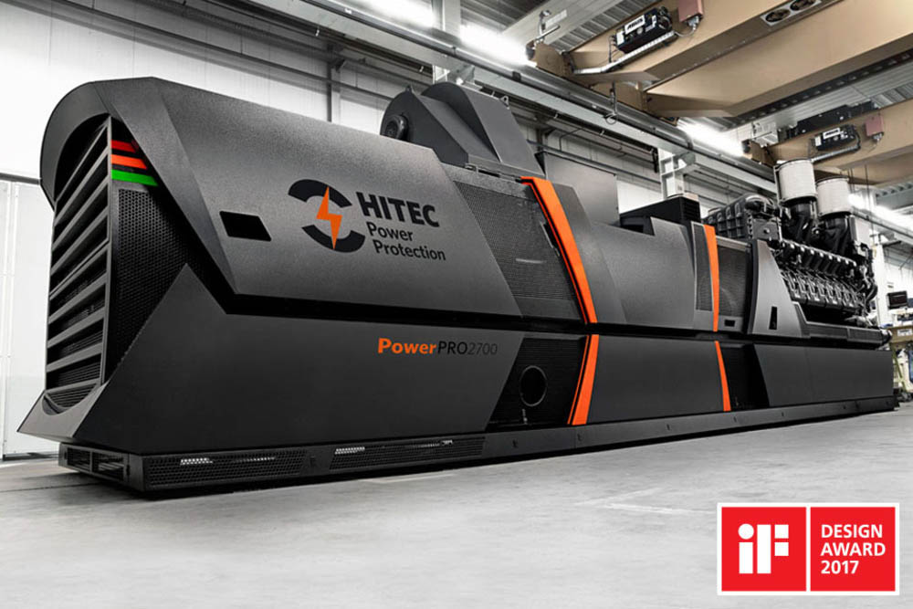Fertiggestelltes Maschinengehäuse der Hitec Power PRO2700, Gewinner des iF Design Award 2017.
